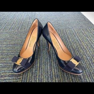 Salvatore Ferragamo Tina Pump with patent leather